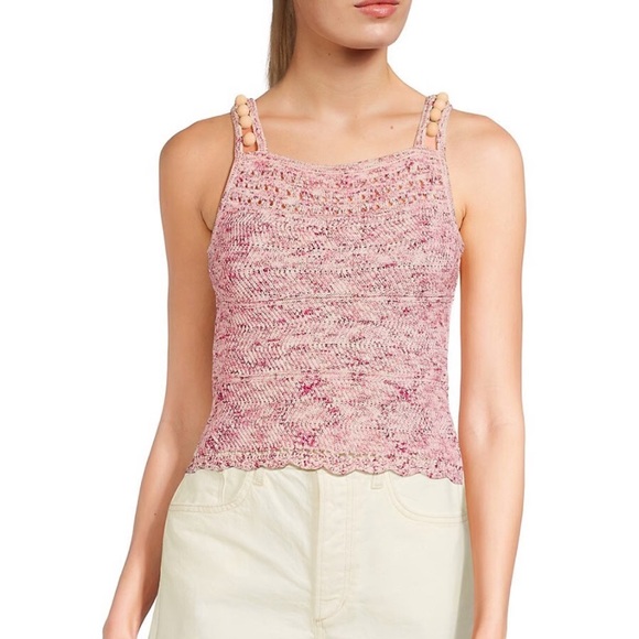 Sam Edelman Marled Pink Tank Top - Picture 1 of 5